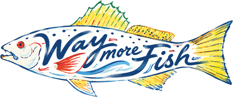 Way More Fish speckled trout logo